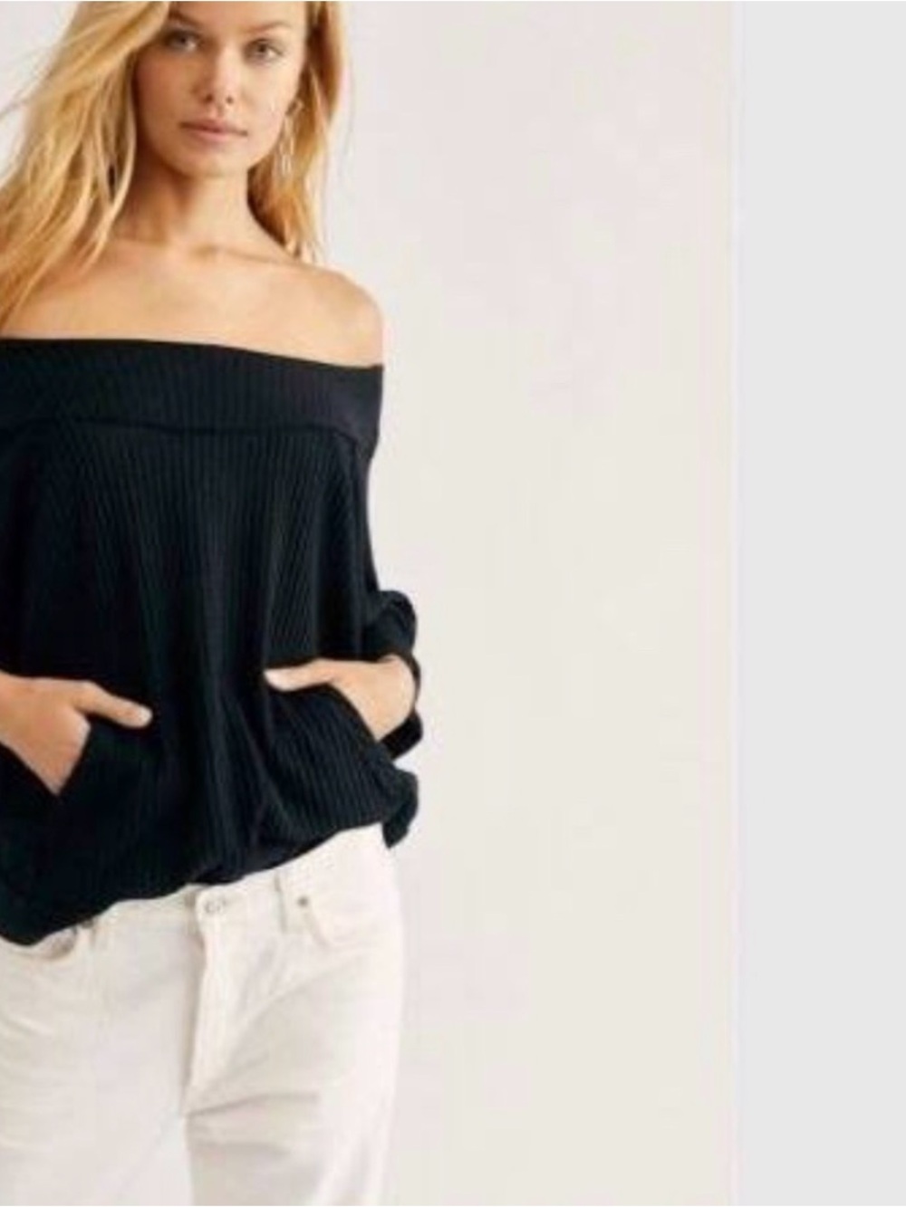 We the Free Free People West End Waffle Knit dolman sleeve Sweater L - Picture 2 of 11